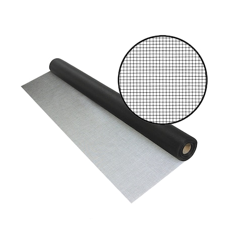 Phifer Polyester Improved Visibility Insect Screening, 36 x 50', Black, 18x18 Mesh, One Roll 3040335